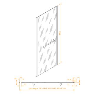 Боковая панель RGW Z-060-2B 352206200-14 100см чёрный